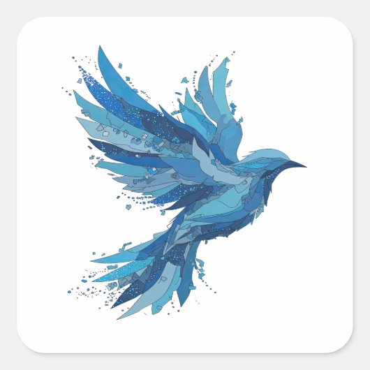 Opzilverige Abstracte Sticker Motief (Voorkant)
