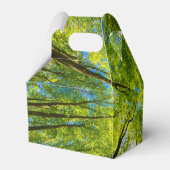 Opzoeken door groene boombladeren bedankdoosjes (Achterkant)