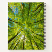 Opzoeken door groene boombladeren notitieboek (Achterkant)