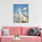 Oquirh Mountain Utah Temple Painting™ LDS Canvas (Insitu (Woonkamer))