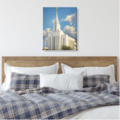 Oquirh Mountain Utah Temple Painting™ LDS Canvas Afdruk (Insitu (Slaapkamer))