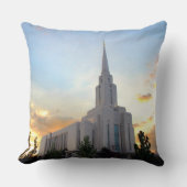 Oquirrh Mountain LDS tempel utah mormon sunset Kussen (Voorkant)