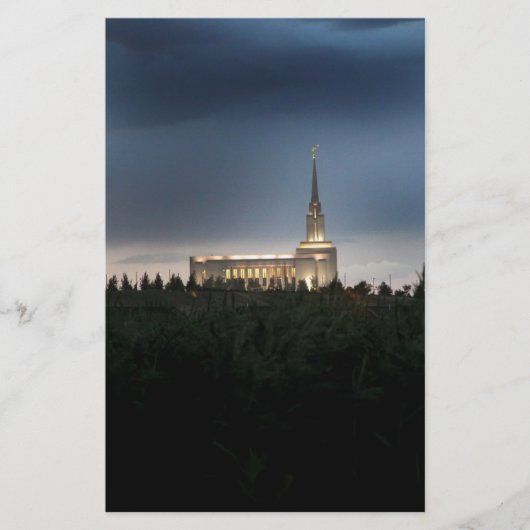 Oquirrh Mountain LDS Utah tempel Briefpapier (Voorkant)