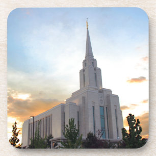Oquirrh Mountain LDS Utah Tempel zonsondergang Drankjes Onderzetter