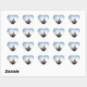 Oquirrh Mountain LDS Utah Tempel zonsondergang Hart Sticker (Vel)