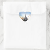 Oquirrh Mountain LDS Utah Tempel zonsondergang Hart Sticker (Tas)
