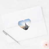 Oquirrh Mountain LDS Utah Tempel zonsondergang Hart Sticker (Envelop)