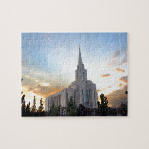 Oquirrh Mountain LDS Utah Tempel zonsondergang Legpuzzel