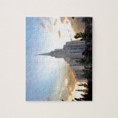 Oquirrh Mountain LDS Utah Tempel zonsondergang Legpuzzel (Verticaal)