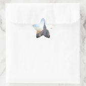Oquirrh Mountain LDS Utah Tempel zonsondergang Ster Sticker (Tas)