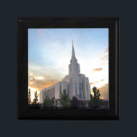 Oquirrh Mountain LDS Utah Temple sunset Cadeaudoosje<br><div class="desc">prachtig afbeelding van de LDS Oquirrh Mountain tempel in Utah. Ideaal om je favoriete tempel weer te geven!</div>