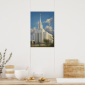 Oquirrh Mountain Utah Tempel Schildering™ LDS Post Poster (Keuken)
