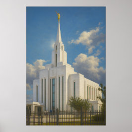 Oquirrh Mountain Utah Temple Painting™ LDS-Poster Poster