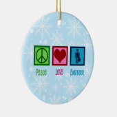 OR37-Peace Love Debate Team Ceramic Ornament Engin (Rechts)