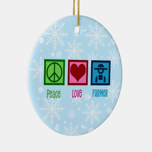 OR37-Peace Love Debate Team Ceramic Ornament Fronm (Rechts)