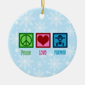OR37-Peace Love Debate Team Ceramic Ornament Fronm (Voorkant)