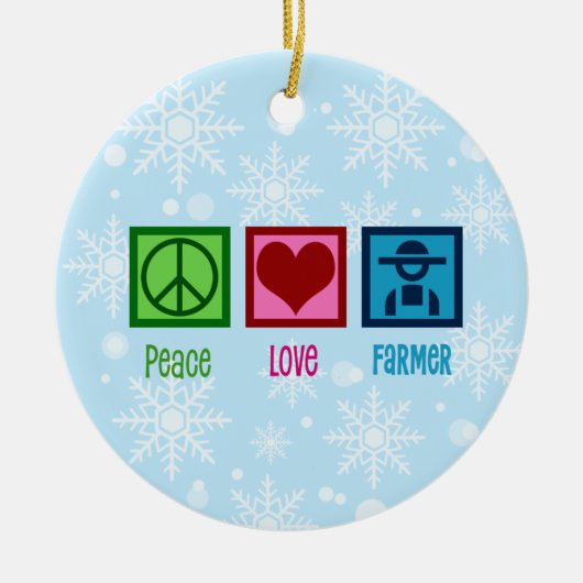 OR37-Peace Love Debate Team Ceramic Ornament Fronm (Voorkant)