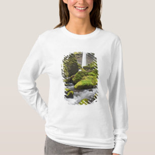 OR, Columbia River Gorge, Elowah Falls en T-shirt
