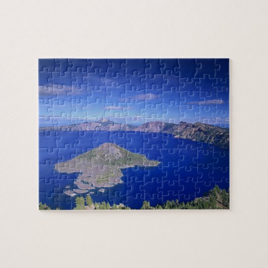 OR, Crater Lake NP, Wizard Island en Crater Legpuzzel (Horizontaal)