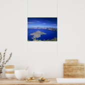 OR, Crater Lake NP, Wizard Island en Crater Poster (Keuken)