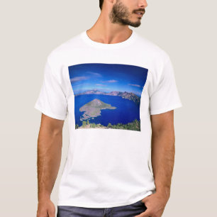 OR, Crater Lake NP, Wizard Island en krater T-shirt