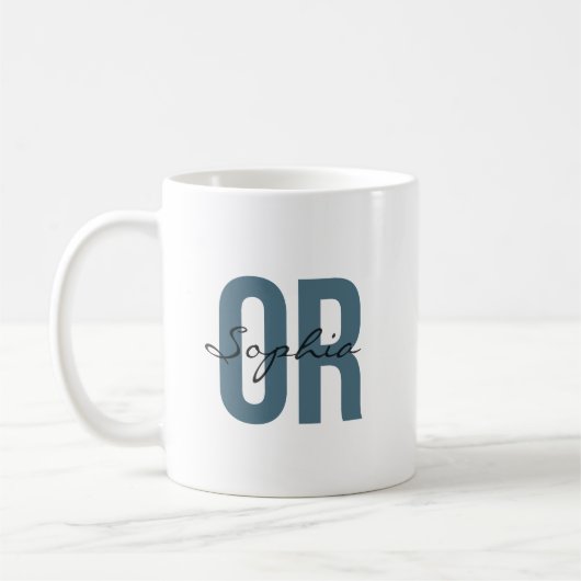 OR Nurse Personalized Name Bold Typogrphy Koffiemok (Links)