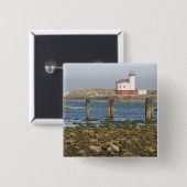 OR, Oregon Coast, Bandon, Coquille River 2 Vierkante Button 5,1 Cm (Voorkant /achterkant)