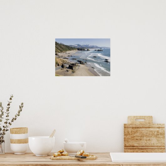 OR, Oregon Coast, Ecola State Park, Crescent 2 Poster (Keuken)