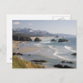 OR, oregon Coast, Ecola State Park, Crescent Briefkaart (Voorkant / Achterkant)