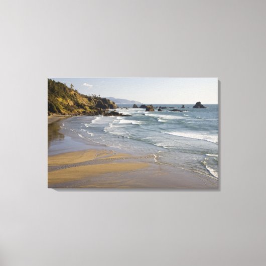 OR, Oregon Coast, Ecola State Park, Indian Canvas Afdruk (Voorkant)