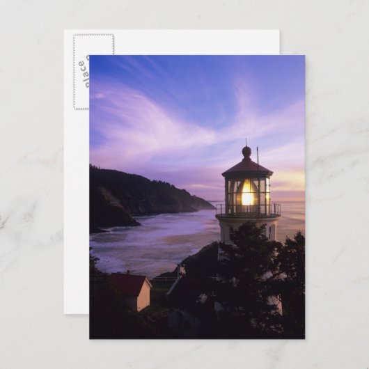 OR, Oregon Coast, Heceta Head Lighthouse, on Briefkaart (Voorkant / Achterkant)