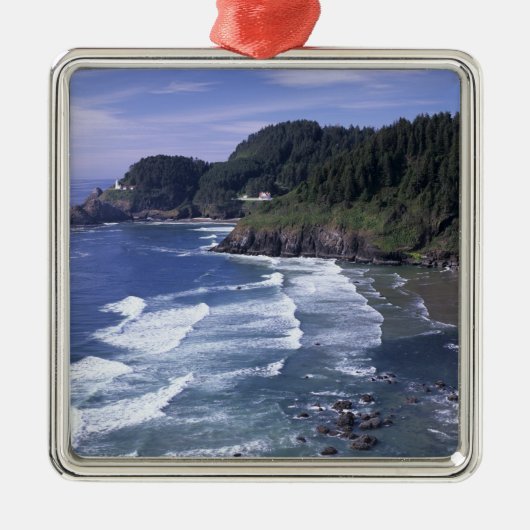 OR, Oregon Coast, Heceta Head Lighthouse, on Metalen Ornament (Voorkant)