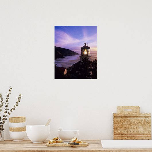 OR, Oregon Coast, Heceta Head Lighthouse, on Poster (Keuken)
