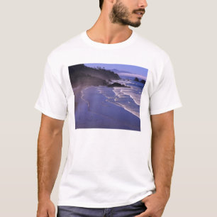 OR, Oregon-kust, Ecola SP, Indian Beach met T-shirt
