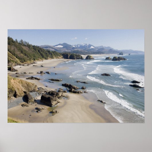 OR, Oregon-kust, Ecola State Park, Crescent 2 Poster (Voorkant)
