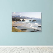 OR, Oregon-kust, Ecola State Park, Crescent Canvas Afdruk (Insitu (Houten vloer))