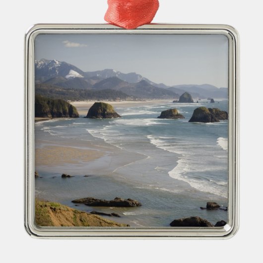 OR, Oregon kust, Ecola State Park, Crescent Metalen Ornament (Voorkant)