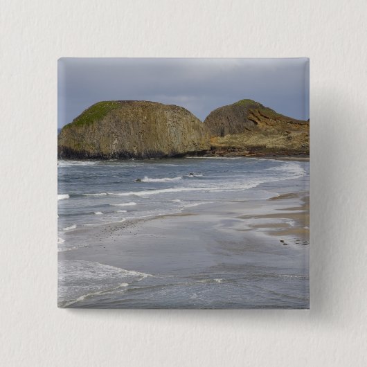 OR, Oregon-kust, Seal Rock State Park, Vierkante Button 5,1 Cm (Voorkant)