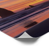 OR, oregonkusten, kanonstrand, zeebergen op Poster (Hoek)