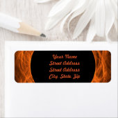 Ora & Bl Fractal Background Return Address Sticker (Insitu)