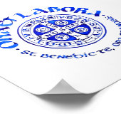 Ora et Labora - Blue Poster (Hoek)