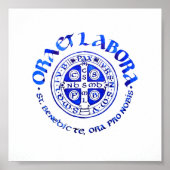 Ora et Labora - Blue Poster (Voorkant)