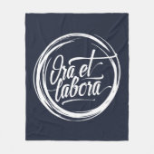 Ora et labora fleece deken (Voorkant)