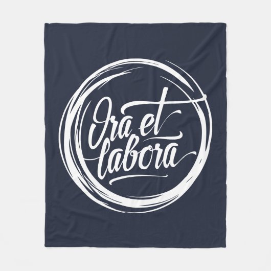Ora et labora fleece deken (Voorkant)