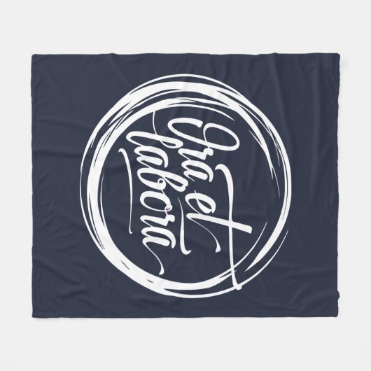 Ora et labora fleece deken (Voorkant (Horizontaal))