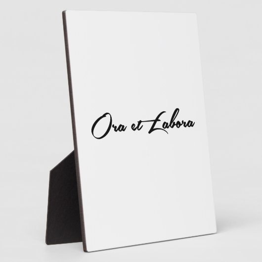Ora et Labora Fotoplaat (Zijkant)