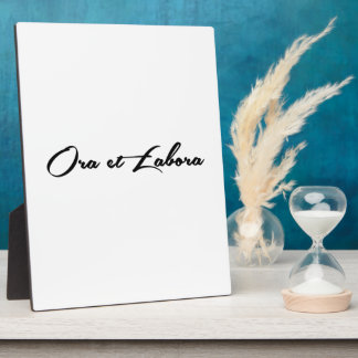 Ora et Labora Fotoplaat