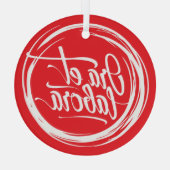 Ora et labora glas ornament (Achterkant)