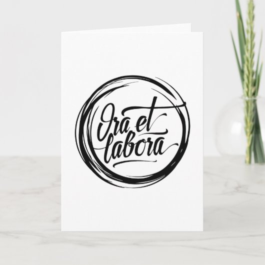 Ora et labora kaart (Voorkant)