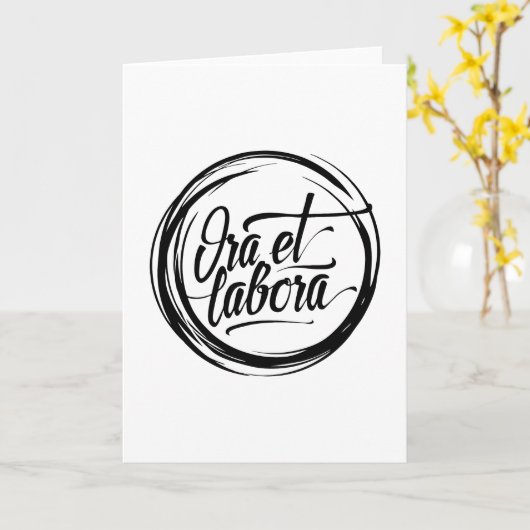 Ora et labora kaart (Gele Bloem)